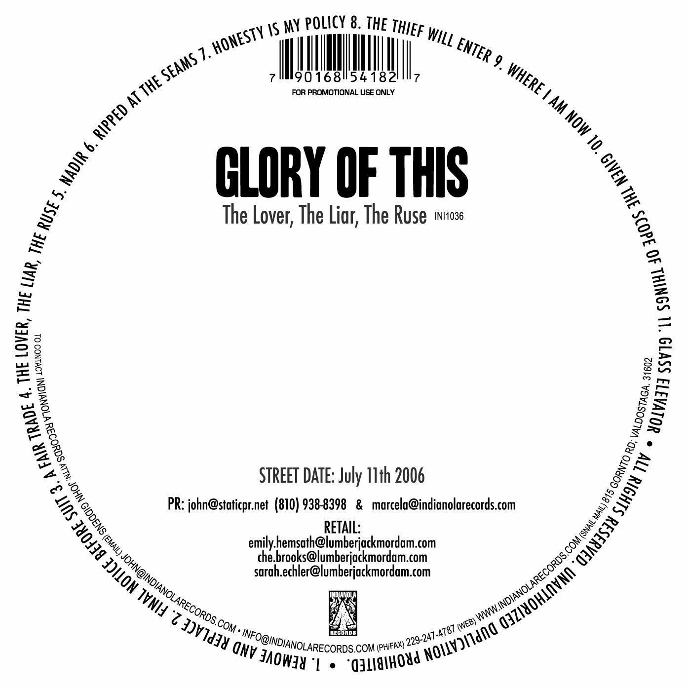 The Lover The Liar The Ruse by Glory Of This album cover